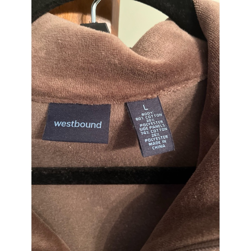 Westbound Brown Velour Women's Set size large - Picture 7 of 8